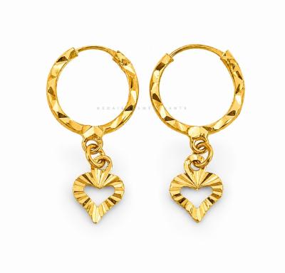 Merchant9 Subang Ring Dangle Love Dia:0.9CM