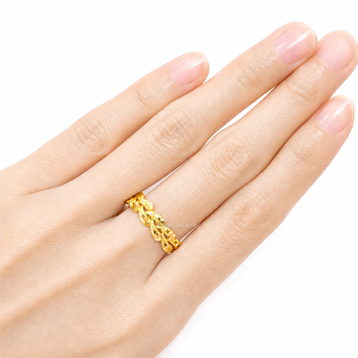 Merchant9 Cincin Emas Wave Dot L:0.5CM