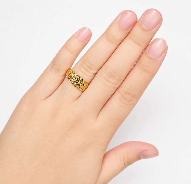 Merchant9 Cincin Emas Padi 2 Layer L:0.8CM