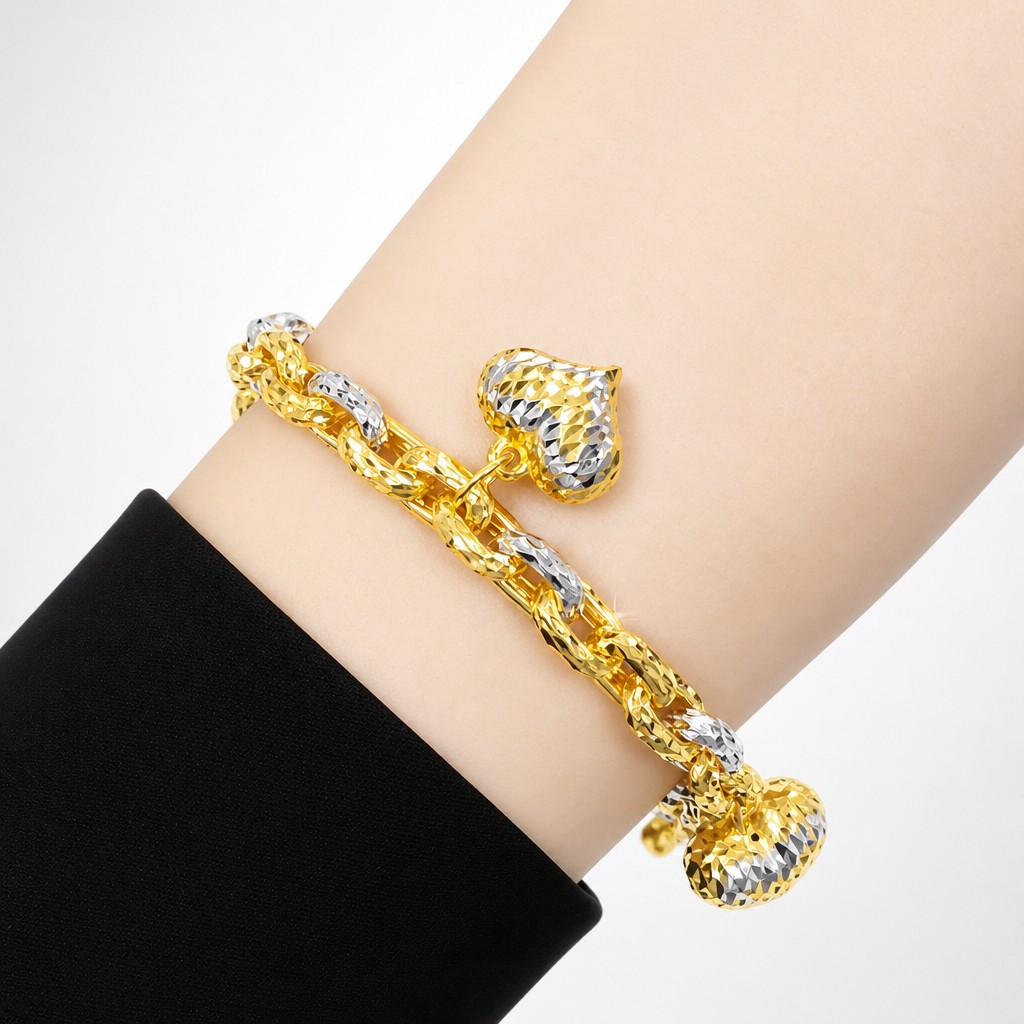 Merchant9 Rantai Tangan Sauh Dimensi Gantung Love 2C L:0.6CM