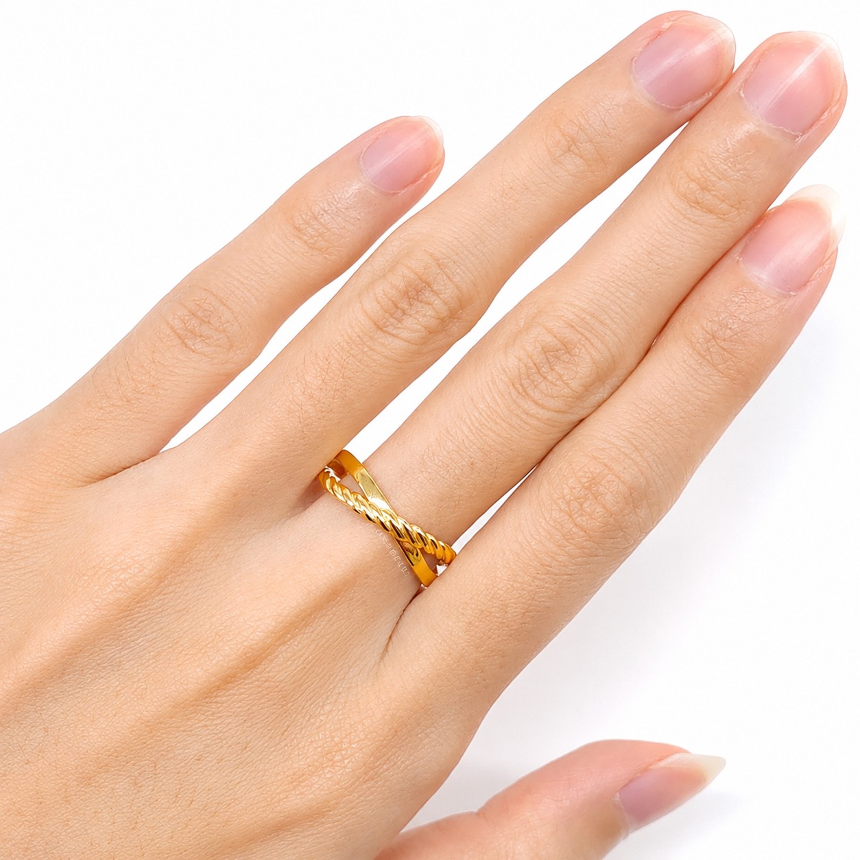 Merchant9 Cincin Emas Tocang Twist L:0.5CM