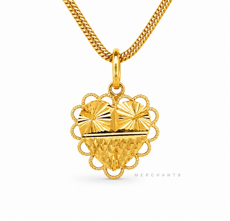 Merchant9 Loket Love Dot Kerawang Pasir L:1.7CM
