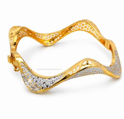 Merchant9 Gelang Wave Leaf Kerawang 2C L:0.6CM