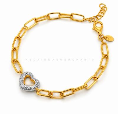 Merchant9 Rantai Tangan Choker Paperclip Polish Love 2C L:1.1CM