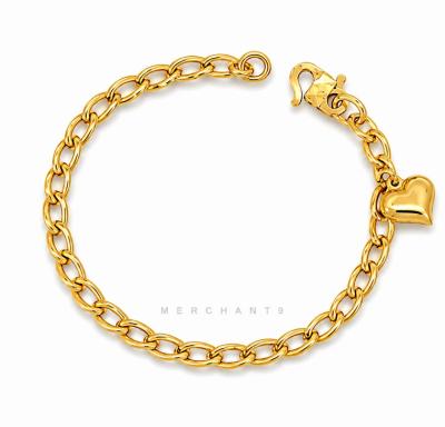 Merchant9 Rantai Tangan Sauh Oval Love Polish L:0.35CM