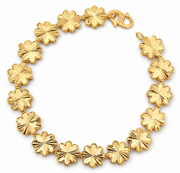 Merchant9 Rantai Tangan Daisy 3D Chrome L:1CM