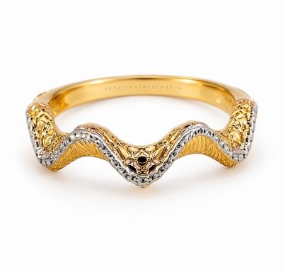 Merchant9 Cincin Emas Wave Kerawang Diamond Cut 2C L:0.35CM