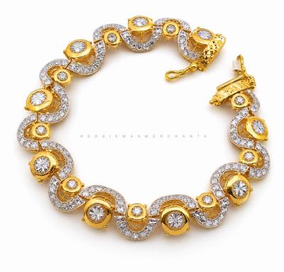 Merchant9 Rantai Tangan Wave Orbit Diamond Cut 2C L:1.2CM (KLIP SLIDE)