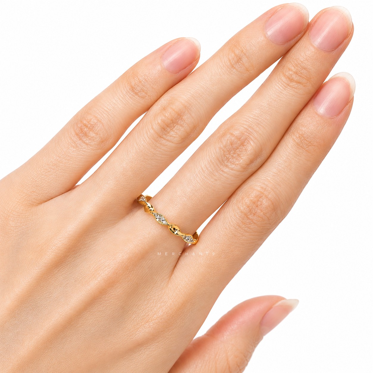 Merchant9 Cincin Emas Twist Chrome L:0.25CM