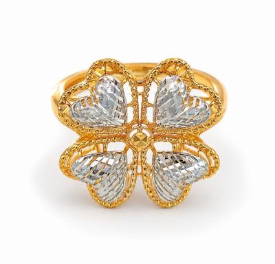Merchant9 Cincin Emas Clover Kerawang 2C L:1.6CM