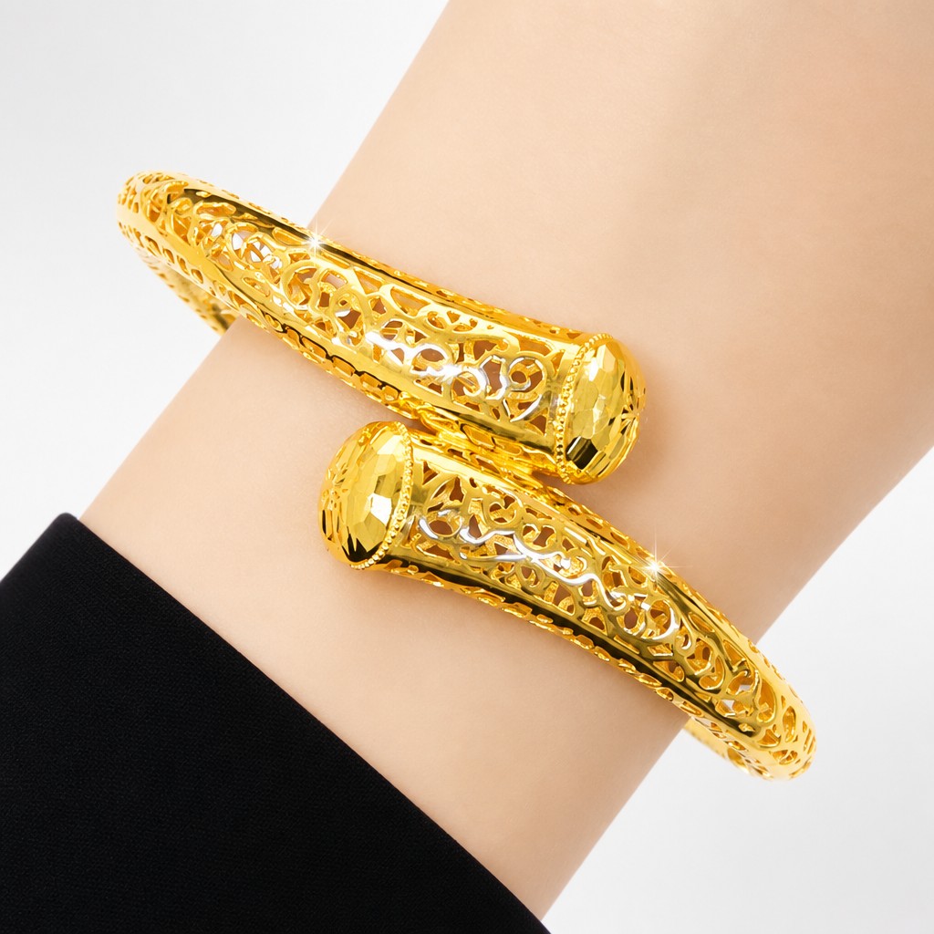 Merchant9 Gelang Lintah Silang Kerawang L:2.3CM