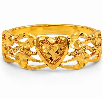 Merchant9 Cincin Emas Love Leaf Pasir L:0.6CM