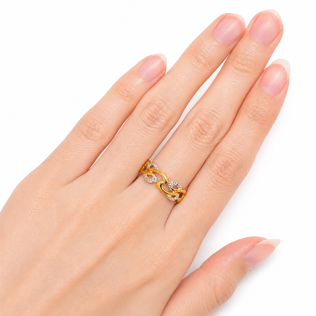Merchant9 Cincin Emas Stella Wave Diamond Cut 2C L:0.65CM