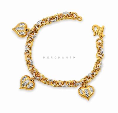 Merchant9 Rantai Tangan Kendi Dimensi Gantung Love 2C L:0.4CM