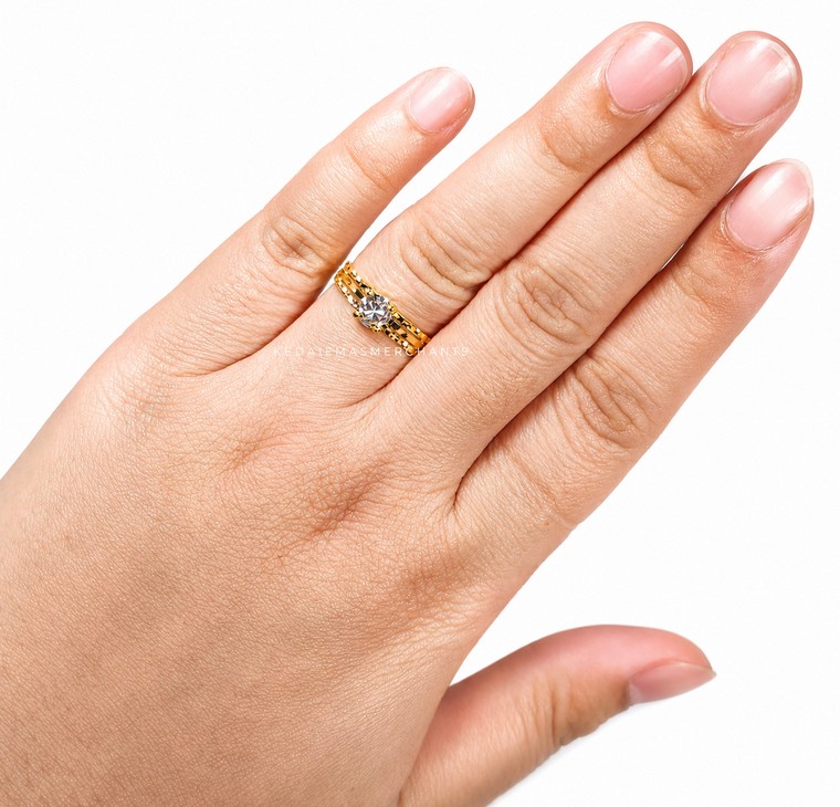 Merchant9 Cincin KLCC 3 Layer Diamond Cut