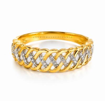 Merchant9 Cincin Emas Tocang Diamond Cut 2C L:0.5CM
