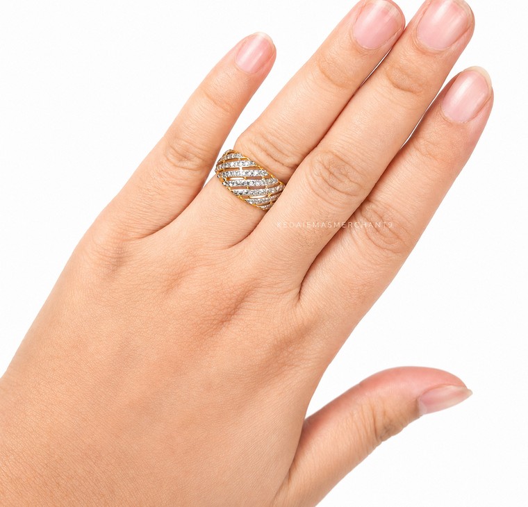Merchant9 Cincin Emas Lintah Stripes 2C