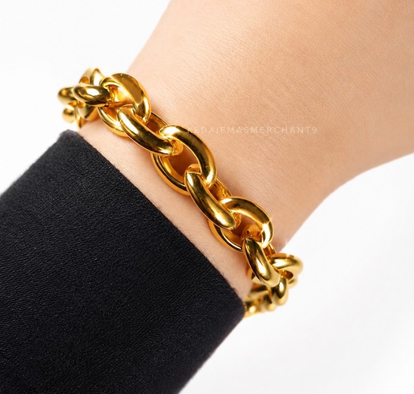 Merchant9 Rantai Tangan Sauh PSL Love Polish L:0.85CM