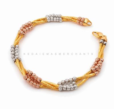 Merchant9 Rantai Tangan Megan Tocang 3 Boba 3C L:0.4CM