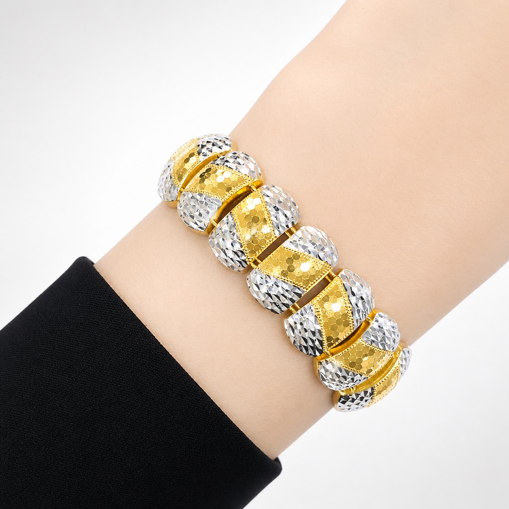 Merchant9 Rantai Tangan Pulut Dakap Zigzag Honeycomb 2C L:1.5CM