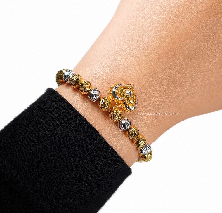Merchant9 Rantai Tangan Choker Candy Dimensi Love Chrome L:0.5CM