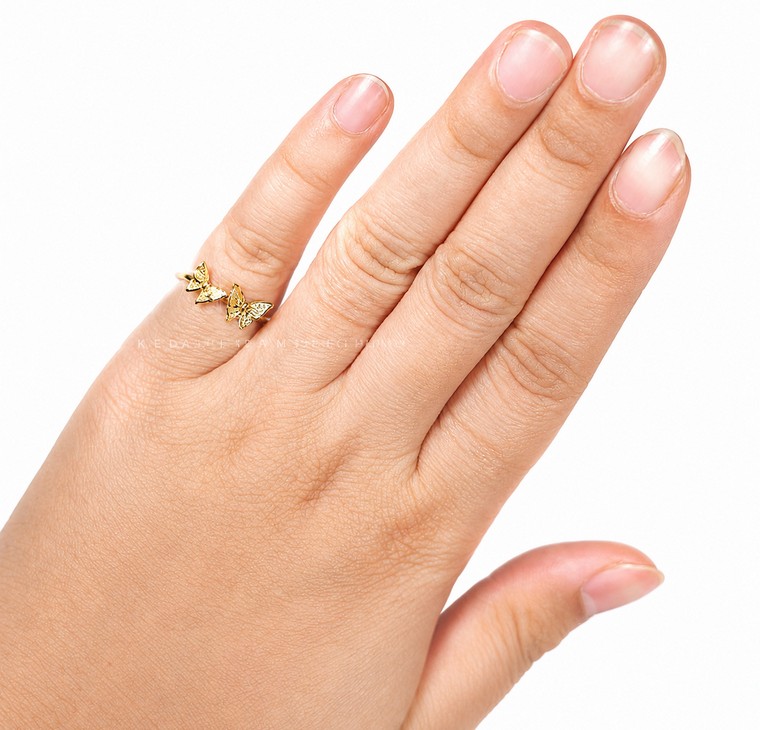 Merchant9 Cincin Emas Butterfly Twin