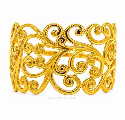Merchant9 Cincin Emas Kerawang Fern L:1.3CM