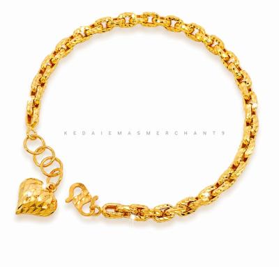 Merchant9 Rantai Tangan Sauh Dimensi Love Gantung L:0.4CM