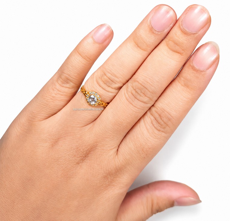 Merchant9 Cincin Emas Permata Cera CR9118