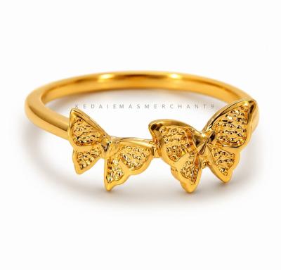 Merchant9 Cincin Emas Butterfly Twin