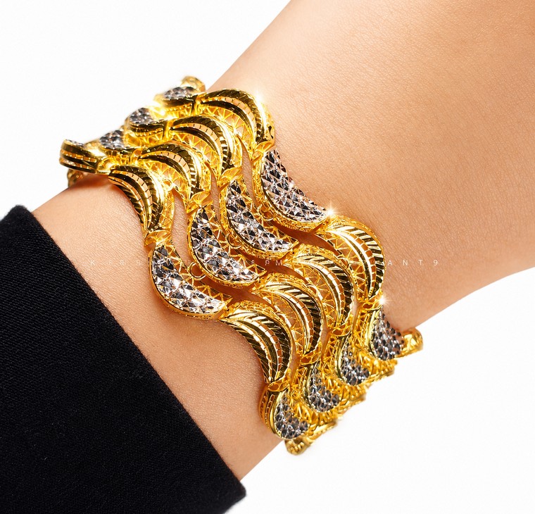 Merchant9 Rantai Tangan Wave Kerawang 2C L:2.5CM (KLIP SLIDE)