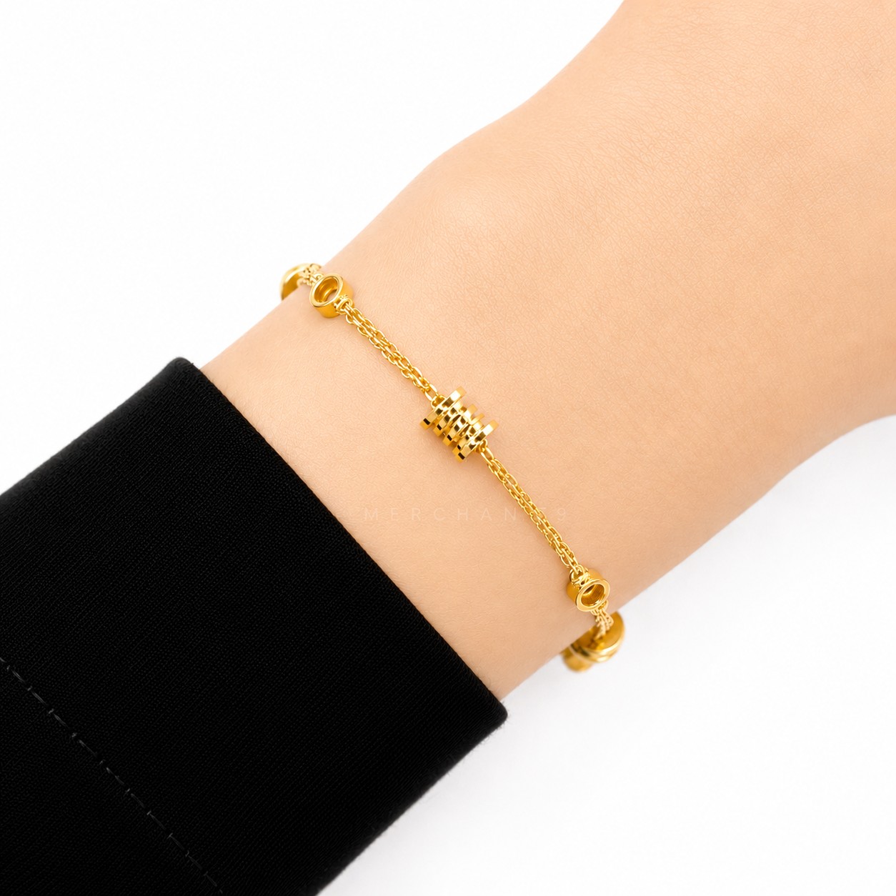 Merchant9 Rantai Tangan Double Sauh Logo Bvlgari L:0.55CM