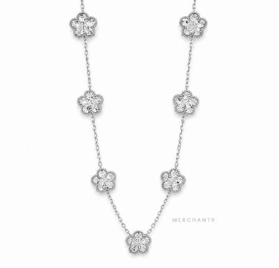 Merchant9 Rantai Leher Sauh Sakura Flower Leona Chrome - 7 Bunga