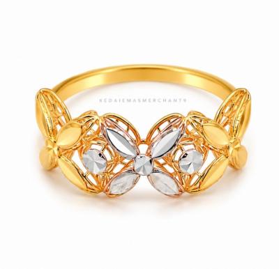 Merchant9 Cincin Emas Bunga Tanjung 2C L:0.75CM
