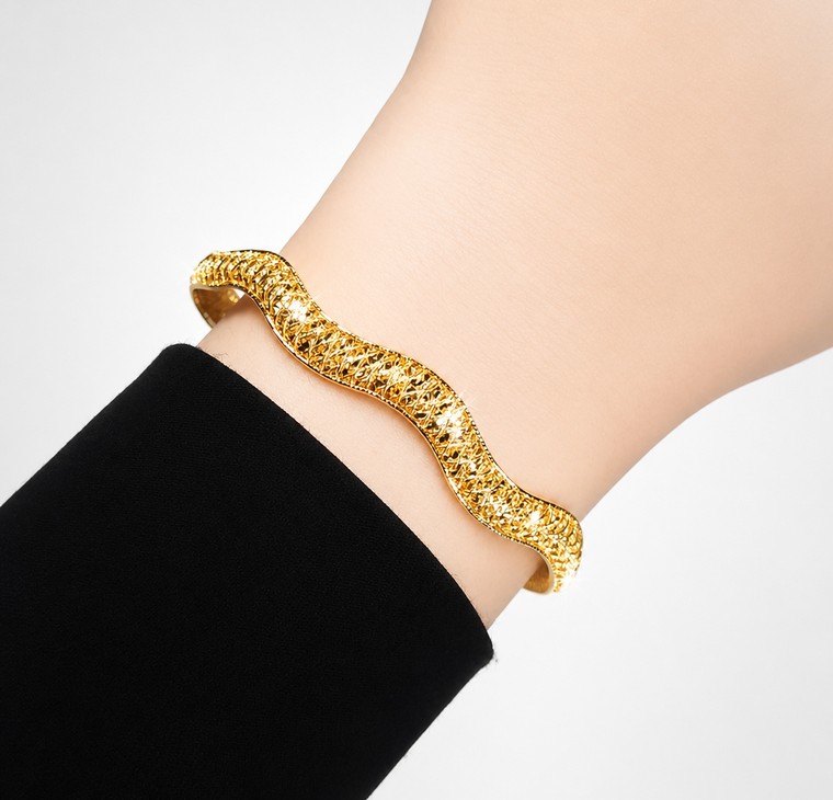 Merchant9 Gelang ELORA Wave Net Leona L:0.5CM