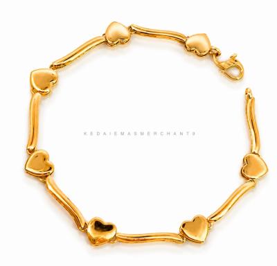 Merchant9 Rantai Tangan Love Bamboo L:0.65CM