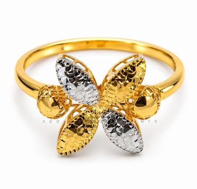 Merchant9 Cincin Emas Bunga Tanjung Leona Kerawang 2C L:1.2CM