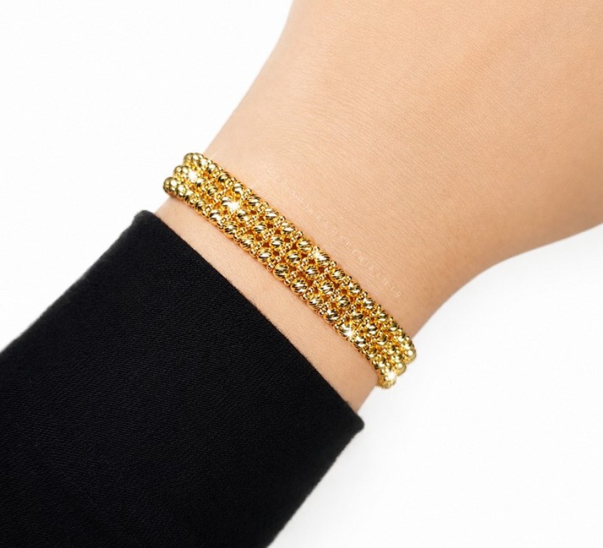 Merchant9 Gelang Oval Boba Italian 3 Layer L:0.9CM