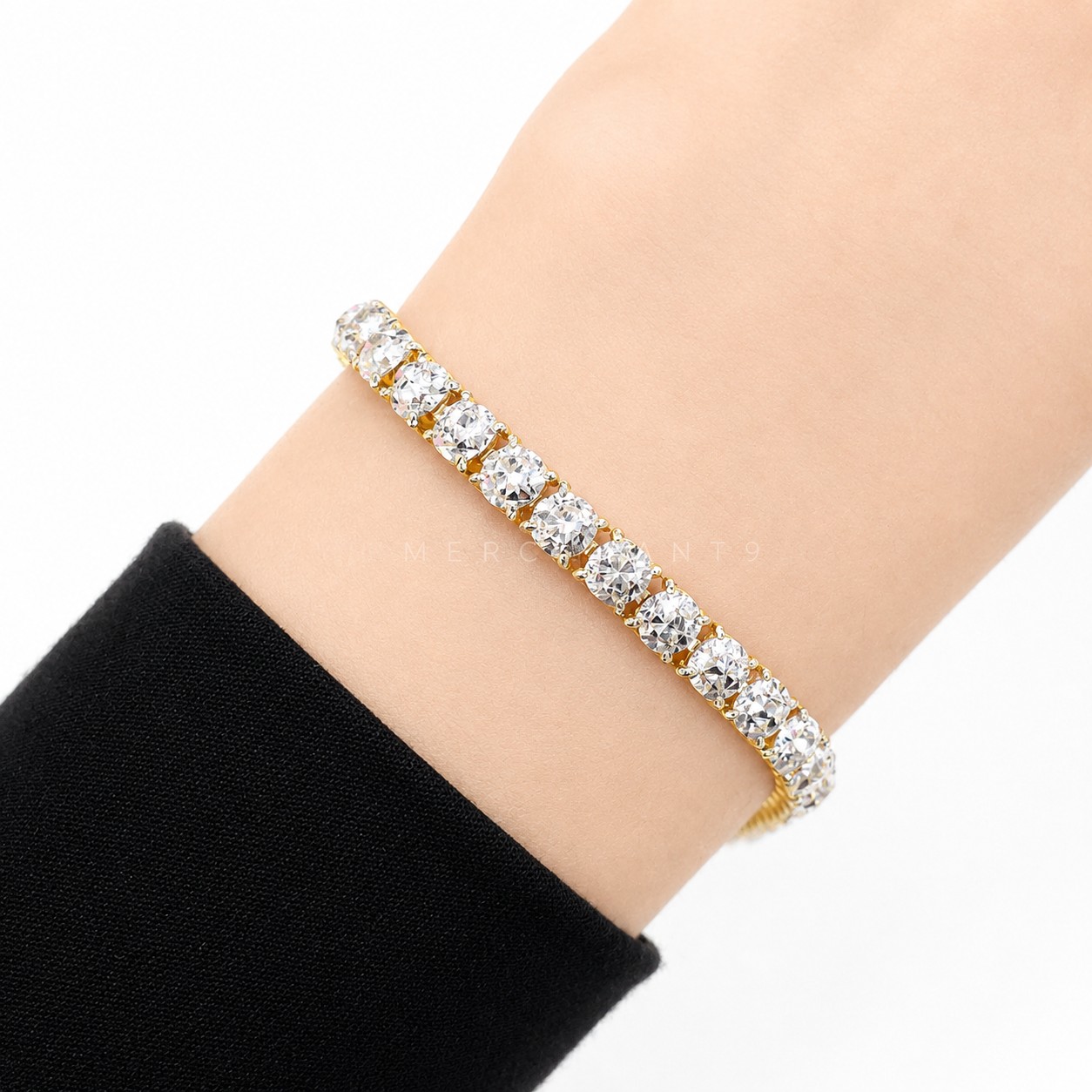 Merchant9 Rantai Tangan Roti Bun Diamond Cut L:0.5CM