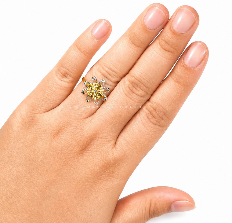 Merchant9 Cincin Emas Daisy 2C L:1.55CM