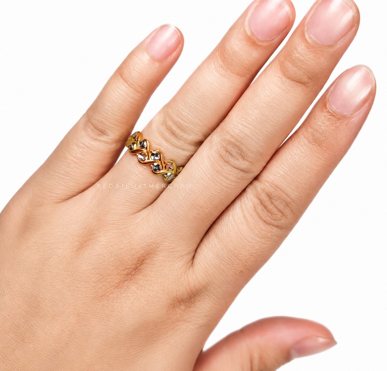 Merchant9 Cincin Emas Tocang Diamond Cut L:0.65CM