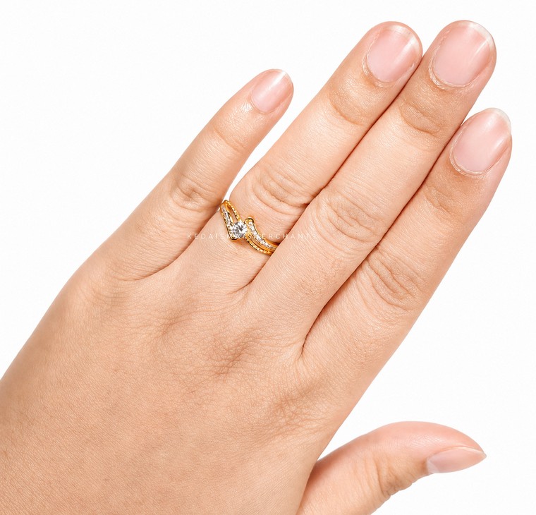 Merchant9 Cincin Emas Permata Cera CR9071