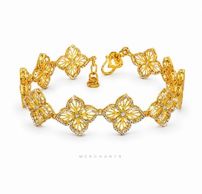 Merchant9 Rantai Tangan Fleur Kerawang 2C L:1.4CM