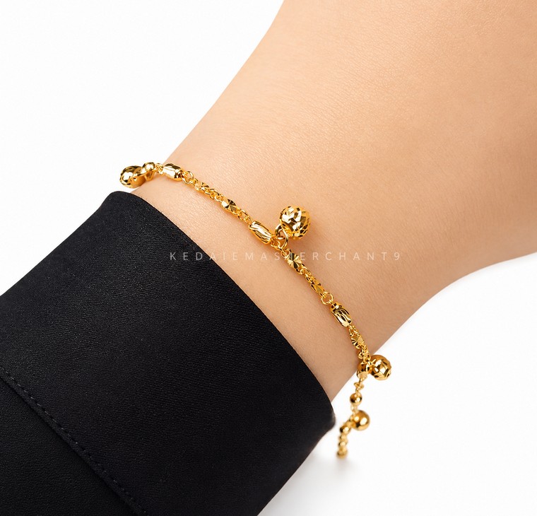 Merchant9 Rantai Tangan Buluh Gantung Love L:0.2CM