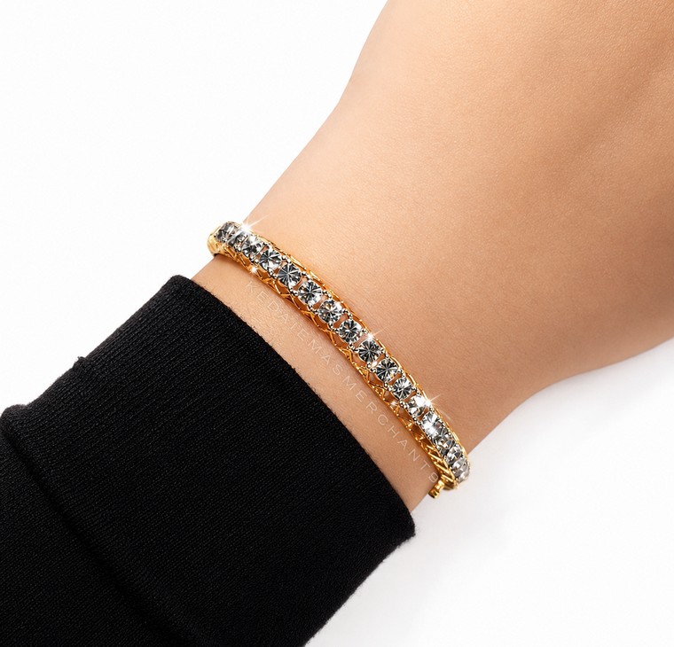Merchant9 Gelang Louise Diamond Cut L:0.6CM