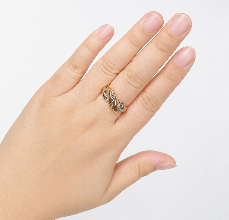 Merchant9 Cincin Emas Twist Diamond Cut 2C