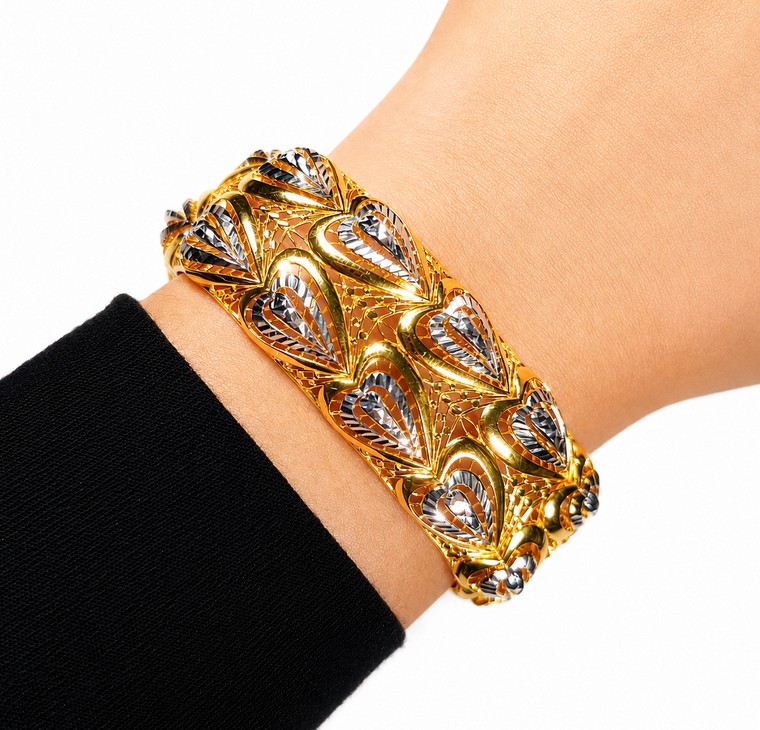 Merchant9 Gelang Leaf Amora Kerawang 2C L:2.1CM