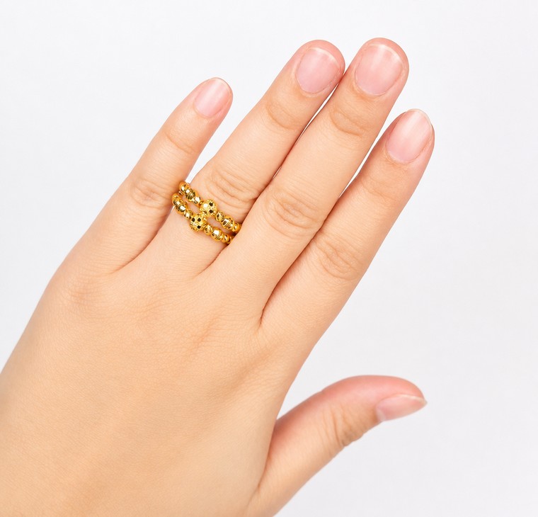 Merchant9 Cincin Emas Bubble Dimensi 2 Layer L:0.9CM
