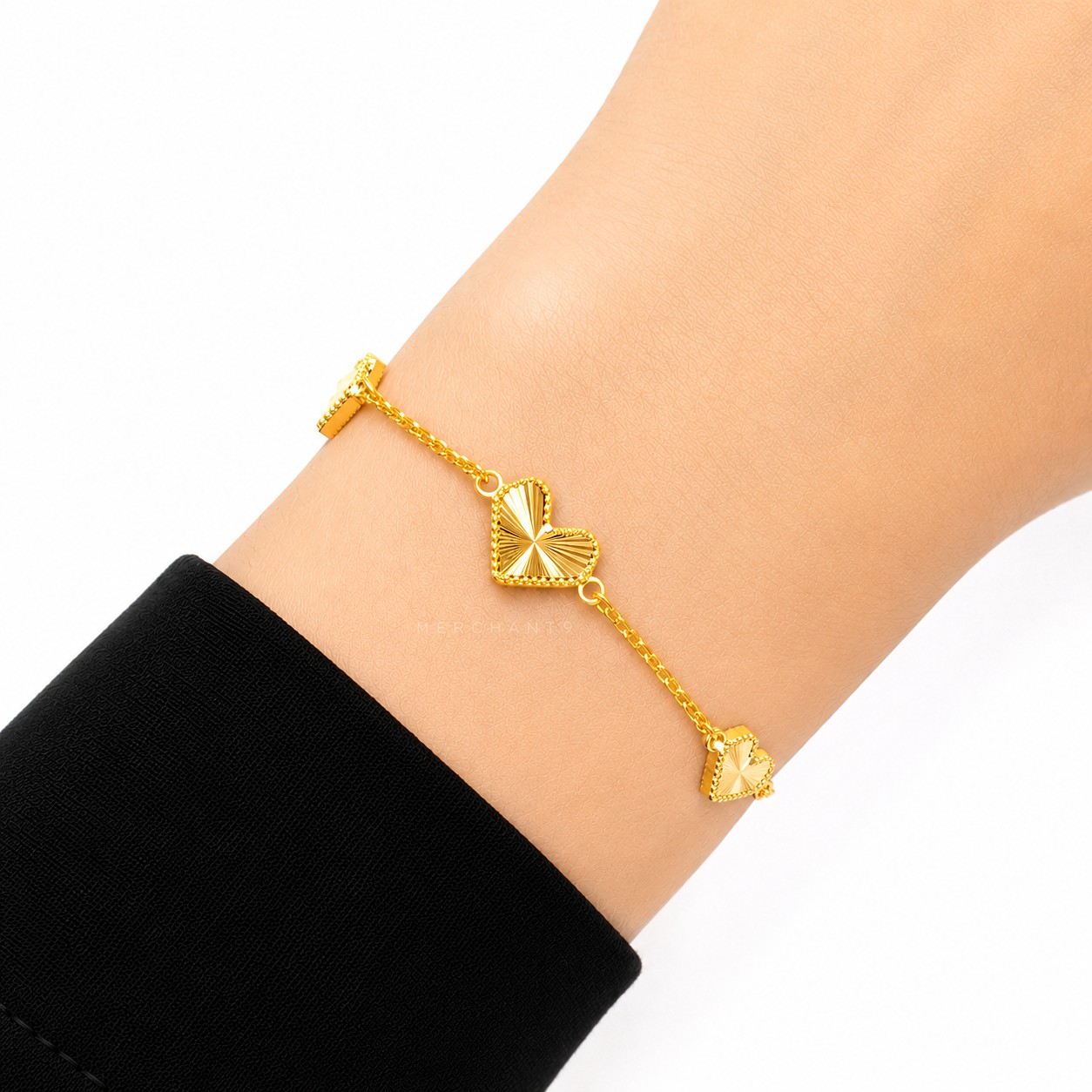 Merchant9 Rantai Tangan Sauh Love Dimensi 5 L:0.75CM