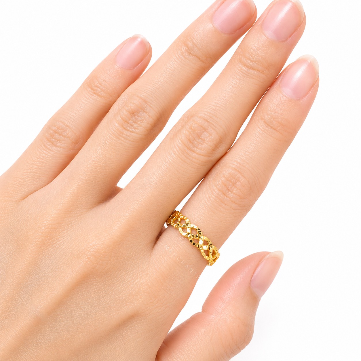 Merchant9 Cincin Emas Tocang Dimensi L:0.5CM